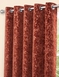 Richmond Cut Velvet Eyelet Curtains - Terracotta