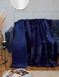Faux Mink Blanket Throw - Navy
