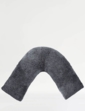 Downland Teddy Fleece V Pillow - Charcoal