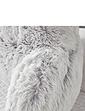 Faux Fur Cuddle Cushion - Grey