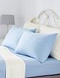 Vantona Plain Dyed Napguard Flannelette Pillowcases - Blue