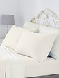 Vantona Plain Dyed Napguard Flannelette Pillowcases - Cream