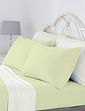 Vantona Plain Dyed Napguard Flannelette Pillowcases - Green