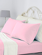 Vantona Plain Dyed Napguard Flannelette Pillowcases - Pink