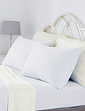 Vantona Plain Dyed Napguard Flannelette Pillowcases - White