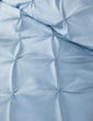 Lara Pintuck Quilt Cover Set - Blue