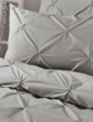 Lara Pintuck Quilt Cover Set - Grey