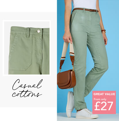 Stretch Trouser with Gathered Hem - LT305