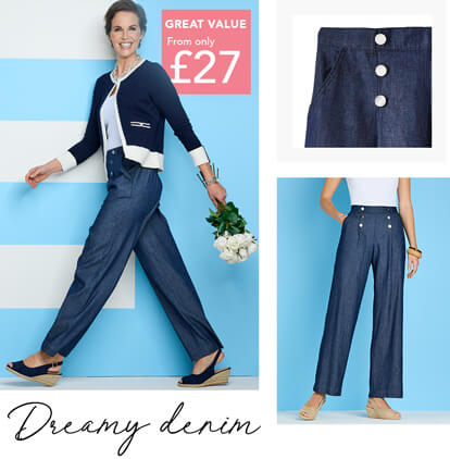 Stretch Trouser with Gathered Hem - LT305