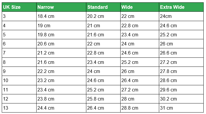 narrow width shoes for women measurement