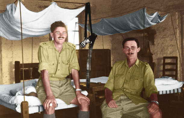 Colourised photo of Ken West