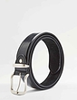 1.5 Inch Bonded Leather Belt Black