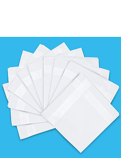 Pack Of 10 Handkerchiefs White