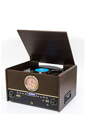 Gramophone Style DAB Music Centre Mahogany