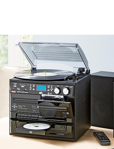 Full Function Stereo Stack System With Bookend Speakers