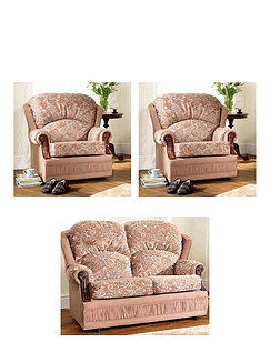 Chorlton Two Seater Settee Plus Two Chair Suite Mink