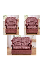 Chorlton Two Seater Settee Plus Two Chair Suite Mink