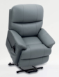 Leather Rise and Recliner Chair Grey