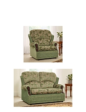 Chorlton Two Seater Settee And Chair Suite Green