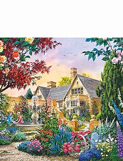 Gibsons Set Of 4 Flora and Fauna Jigsaw Puzzles Multi
