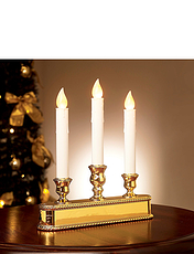 Gold LED Christmas Candelabra  Multi