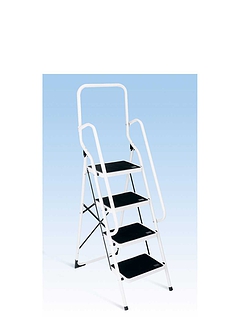 Four Step Ladder With Safety Rail - MULTI