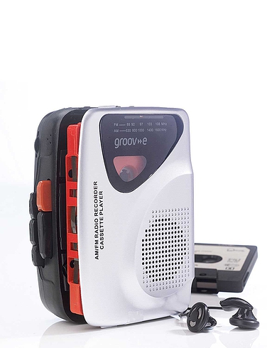 Groove Personal Cassette Player and Recorder With Radio and Speaker