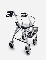 Steel Rollator Walker Silver