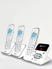 Tripe Amplified Cordless Telephones and Answer Machine White