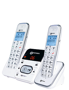 Geemarc Twin Amplified Cordless Telephones and Answer Machine