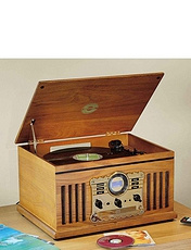 Steepletone Nostalgic Music Centre with DAB Radio Beech