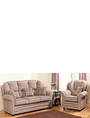 Chadderton Three Seater Settee and 2 Chairs Chocolate