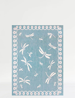 Dragonfly Indoor And Outdoor Flatweave Rug - Teal