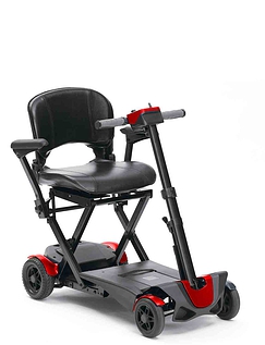 Electric Folding Lightweight 4 Wheel Scooter Red