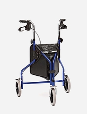 Indoor and Outdoor Steel Tri Wheel Walker Blue