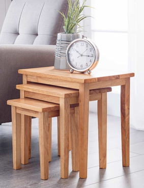 Nest of Three Tables Mahogany