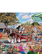 4 x 500 Piece Village Celebration Jigsaw Puzzles Multi