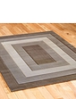 3D Rectangular Effect Rug  Grey