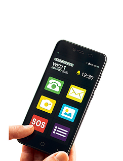 Big Screen Easy to Use Smartphone - Black