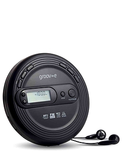 Retro Series Personal CD Player With FM Radio - Black