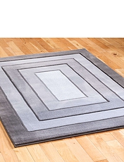 3D Rectangular Effect Rug 160 x 230cm Grey