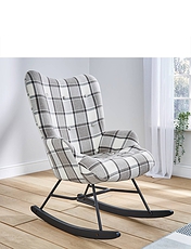 Traditional High-Back Rocking Chair Multi