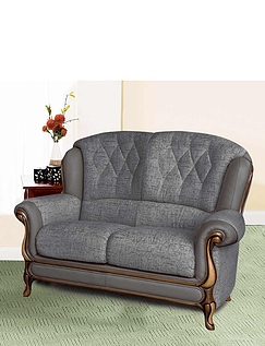 Queen Anne Two Seater Charcoal