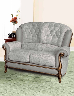 Queen Anne Two Seater Charcoal