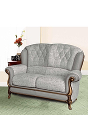 Queen Anne Two Seater Charcoal