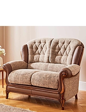 Queen Anne Two Seater Charcoal