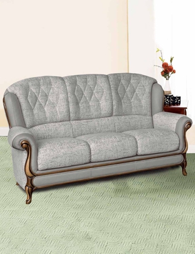 Queen Anne 3 Seater Mink