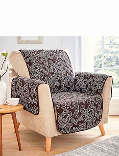 Reversible Quilted Chair Protector - Chocolate