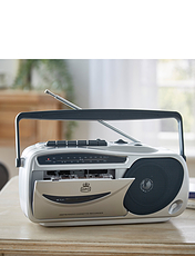 Portable Radio Cassette Recorder Silver