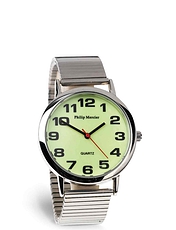 Big Time Glow In The Dark Ladies Expander Watch Silver